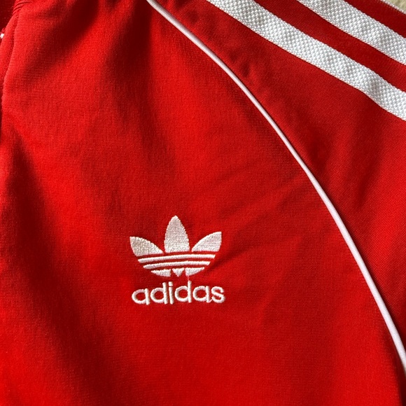 Adidas Red and White Track Jacket - Picture 3 of 7
